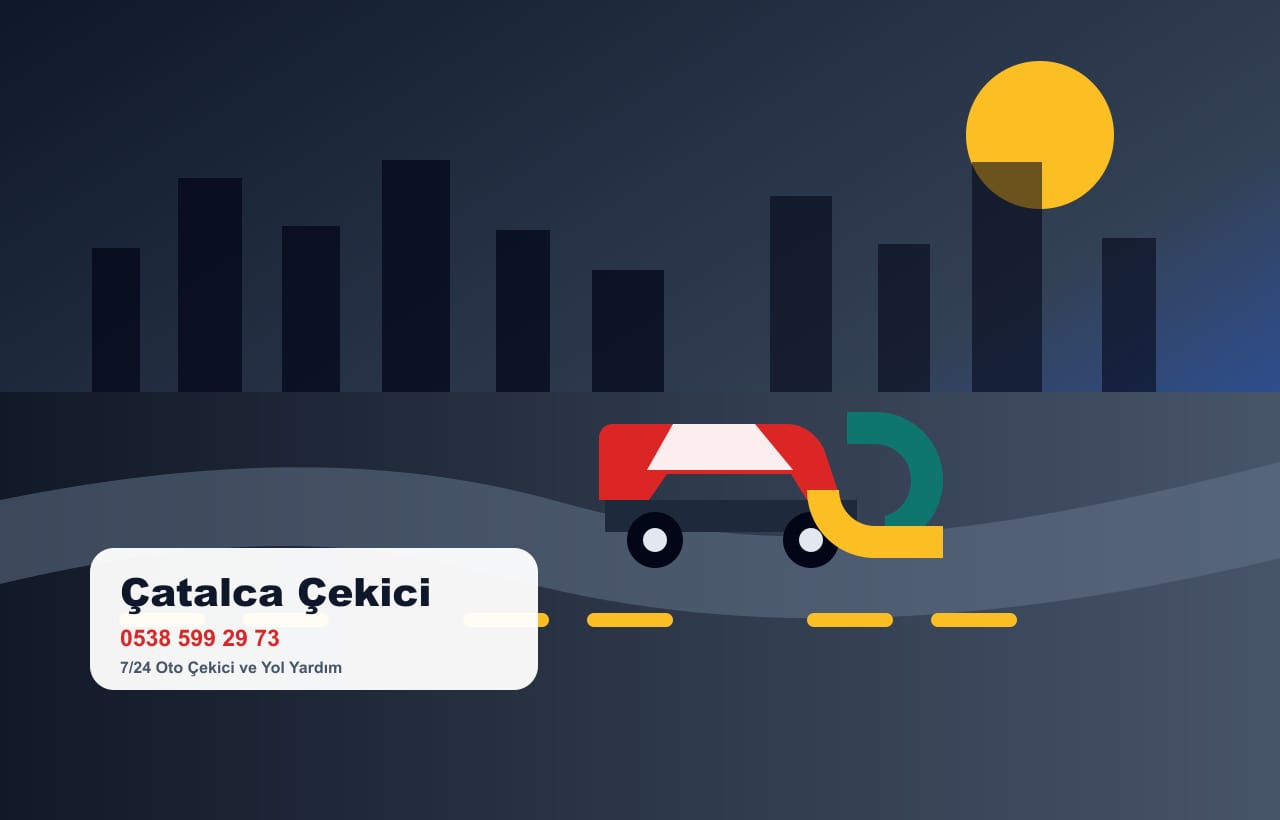 Çatalca kırsal yolları ve merkez çevresinde oto çekici hizmeti